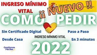 🚀👉Como PEDIR el NUEVO Ingreso Mínimo Vital 👍Solicitar la Nueva Renta Minima Ayuda 2022 Peticion [upl. by Naruq943]