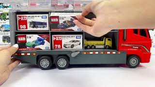 【トミカ】はたらくくるまのミニカーを開封してコンボイへ収納します☆｜unbox the Tomica miniature cars and store them in the convoy！ [upl. by Reema]