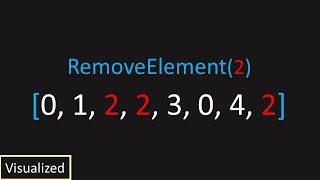 LeetCode 27 Remove Element Visualized [upl. by Nnayt]