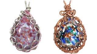 Easy Wire Wrapped Bezel Pendant Tutorial [upl. by Stillas796]