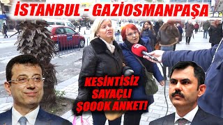 İmamoğlu mu Murat Kurum mu AKPli Gaziosmanpaşada Şaşırtan Kesintisiz Seçim Anketi [upl. by Fritts298]