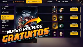 😁Regalos GRATIS DE GARENA 🎁 Nuevo Emote y Skin de Tanjiro en Free Fire 🔥 [upl. by Aber]