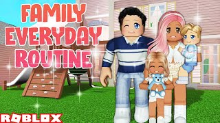 👪 FAMILY EVERYDAY ROUTINE 🏡  Bloxburg Roleplay  Roblox [upl. by Routh]