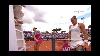 WTA  Rome Open 2018  Pliskova Attacks Umpire’s Chair  Full Drama [upl. by Siusan]