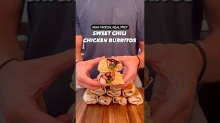 MacroFriendly High Protein Sweet Chili Chicken Burrito shorts [upl. by Rosaleen536]