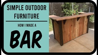 OutdoorPatio Bar DIY  Outdoor Living [upl. by Iahk]