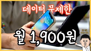 통신사도 숨기는 월1900원 무제한 데이터 쓰는법 갤럭시23 아이폰 서브폰 자급제폰 [upl. by Simon880]