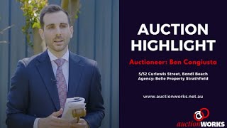 Auction Highlight  532 Curlewis Street Bondi Beach  Auctioneer Ben Congiusta [upl. by Delphina]