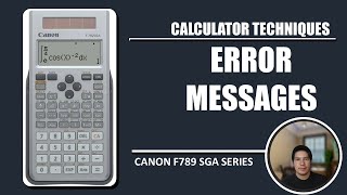 Error Messages  Canon F789SGA [upl. by Chew834]