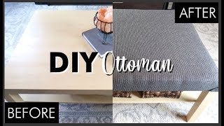 COFFEE TABLE TO OTTOMAN DIY [upl. by Mathur]