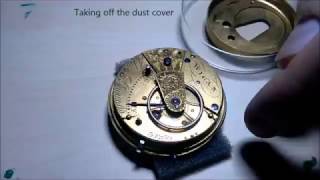 Disassembly of a Johnson Grounds fusee pocket watch movement and fault diagnosis [upl. by Leoy]