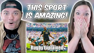 RUGBY Explained for American Football Fans REACTION [upl. by Enidlareg]