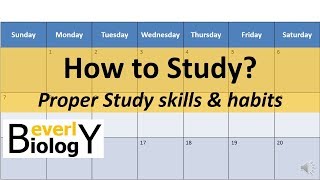 How to Study Study skills amp habits [upl. by Tdnarb]