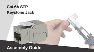 How To Assemble The Toolless Jack For Cat6A Shielded Cable [upl. by Lombardi422]