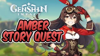 Amber Story Quest Wind Gliding License • Genshin Impact Part 4 [upl. by Okramed]