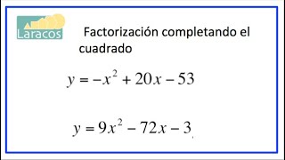 Factorizacion Completar el cuadrado [upl. by Adnovahs406]