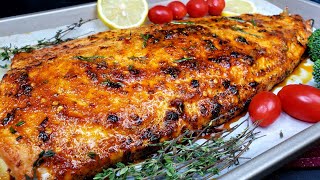 Tastiest Oven Baked Salmon  How to make Oven Baked Salmon Crispy [upl. by Zoldi]