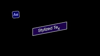 Stylize Text Animation in After Effects Tutorial [upl. by Sybil]