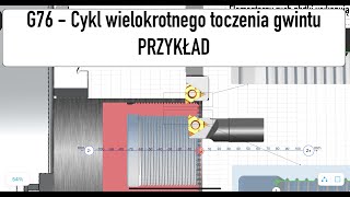 G76  Cykl wielokrotnego nacinania gwintu [upl. by Krein]