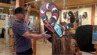 Crooked Beak Mask by Kwakiutl artist Trevor Hunt  Northwest Coast Art [upl. by Ramej]