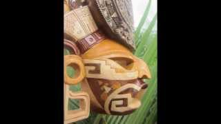 Handcarved Aztec Calendar Mayan Mask [upl. by Enened]