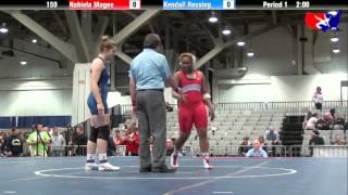 Nahiela Magee vs Kendall Reusing at 2013 West Jr Freestyle Regional [upl. by Ji329]