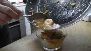 Recette de gambas aux 3 poivrons et au jus de mandarines [upl. by Dyolf]