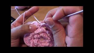 How to Crochet a Flower Step by Step Part 2 [upl. by Lara]