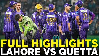 Full Highlights  Lahore Qalandars vs Quetta Gladiators  Match 4  HBL PSL 9  M2A1A [upl. by Chevy]