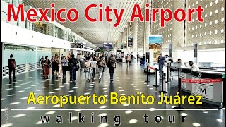 walking tour Aeropuerto Internacional Benito Juárez  Mexico [upl. by Larochelle]