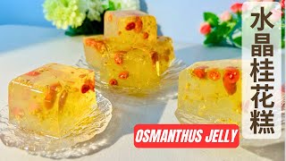 Osmanthus Flower Jelly Classic Chinese summer dessert Vegan amp Healthy amp Super Easy Recipe [upl. by Zebada245]