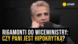 Magdalena Rigamonti do wiceministry czy pani jest hipokrytką  quotRachunek sumieniaquot [upl. by Afesoj]