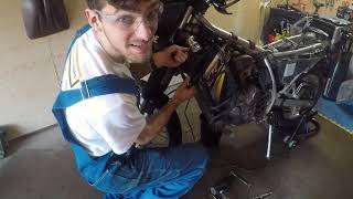 Draining and Replacing 13 Year Old Coolant in My 2007 KLR650 [upl. by Ahsehyt]