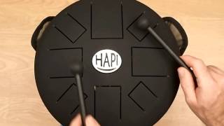 HAPI Drum Slim Tuneable Steel Tongue Drum Over 24 adjustable scales in G F and F [upl. by Ecnarolf]