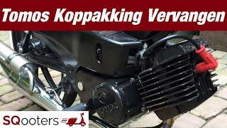 Tomos Koppakking vervangen  How To  Sqooters [upl. by Thorley920]