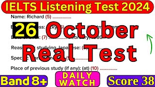 05 amp 10 OCTOBER 2024 IELTS LISTENING TEST WITH ANSWERS  IELTS LISTENING  IDP amp BC [upl. by Jerol]