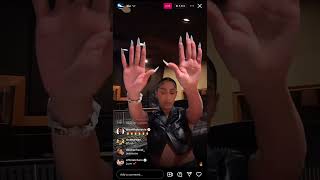 Bia plays Cardi B DISS SONG “SUE MEEE” on IG Live [upl. by Nnateragram]