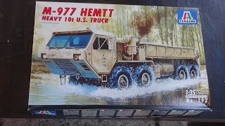 Inbox review of the 135 Scale M977 HEMTT Model Kit from Italeri [upl. by Leggat683]