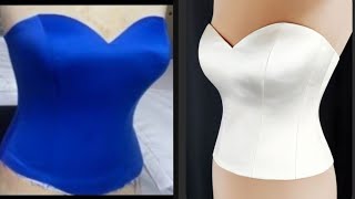 Bustier Pattern Easier Way To Draft A Bustier PatternBustier Top Diy [upl. by Farah801]