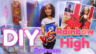 VERSUS DIY Rainbow High Bedroom VS Rainbow High Bedroom [upl. by Annadiana398]