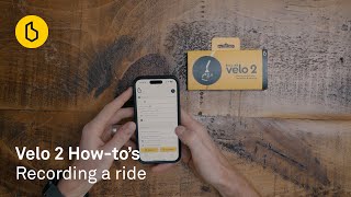 Velo 2 HowTo Recording a ride [upl. by Jenilee858]