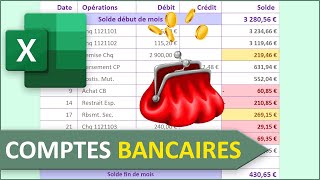 Suivi des comptes bancaires avec Excel [upl. by Darnok]