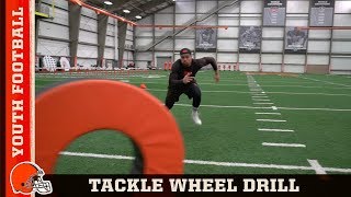 Tackle Wheel Drill Play Football Tip of the Week  Youth Football [upl. by Marozik673]