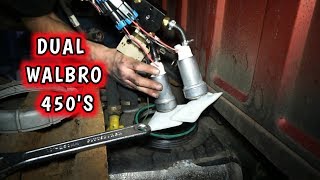 DUAL WALBRO 450 FUEL PUMPS TURBO LS SWAPPED RANGER [upl. by Kawai351]