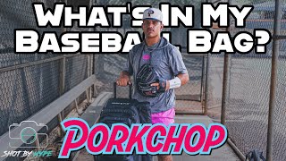 Whats In My Baseball Bag With Jordan PORKCHOP Albarado Catcher For USA Prime [upl. by Nevak758]