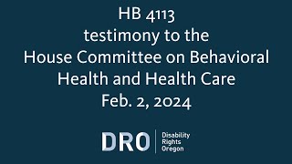 Meghan Moyer Public Policy Director Testimony to House Healthcare Committee on HB 4113  2224 [upl. by Gellman]