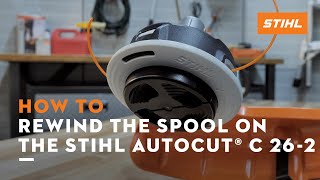 How to Rewind the Spool on the STIHL AutoCut® C 262  STIHL Tutorial [upl. by Argus292]