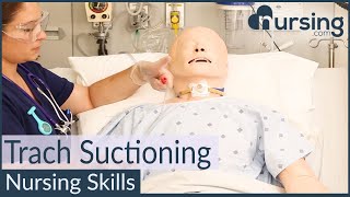 Tracheostomy Suctioning Nursing Skills [upl. by Eidnas894]