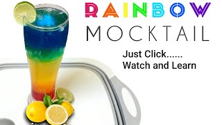 How to Make a Rainbow Mocktail  Refreshment drinks  Easy quick best mocktails  By Neeldiya [upl. by Aehsa934]