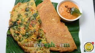 Mix Vegetable Adai  By Vahchef  vahrehvahcom [upl. by Atiuqa]